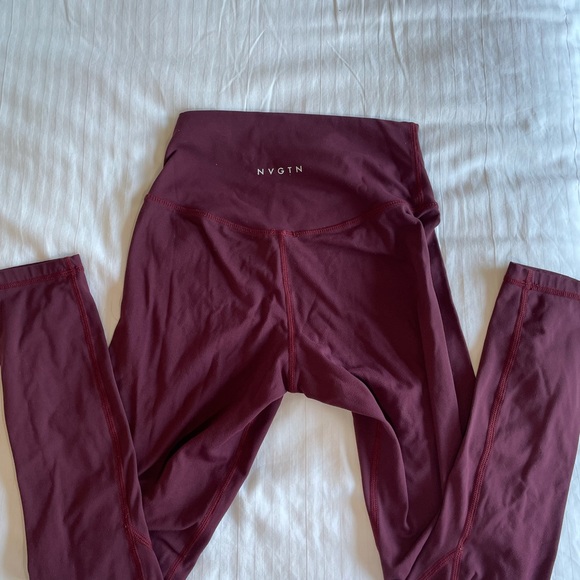 Rare NVGTN Seamless Leggings Burgundy Size Small - Picture 6 of 7